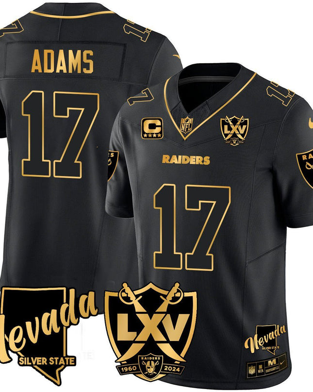 Men's Raiders 2024 Vapor Limited Gold Jersey - 65th Anniversary - All Stitched LVRAI_KDZ - KINDOZY