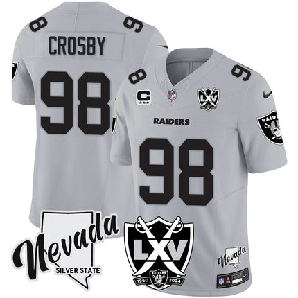 Men's Raiders 2024 Vapor Limited Jersey - 65th Anniversary - All Stitched LVRAI_KDZ - KINDOZY