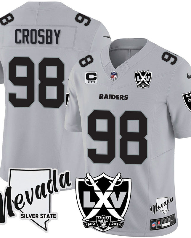 Men's Raiders 2024 Vapor Limited Jersey - 65th Anniversary - All Stitched LVRAI_KDZ - KINDOZY