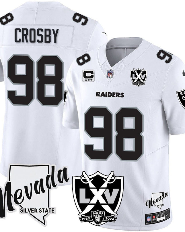 Men's Raiders 2024 Vapor Limited Jersey - 65th Anniversary - All Stitched LVRAI_KDZ - KINDOZY