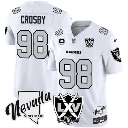 Men's Raiders 2024 Vapor Limited Jersey - 65th Anniversary - All Stitched LVRAI_KDZ - KINDOZY