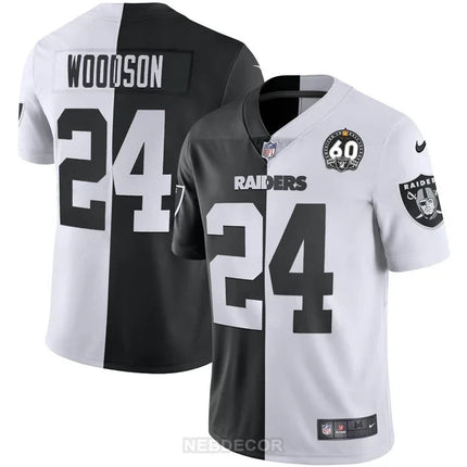 MEN'S RAIDERS 60TH SEASON PATCH GOLD & SPLIT JERSEY - ALL STITCHED LVRAI_KDZ - KINDOZY