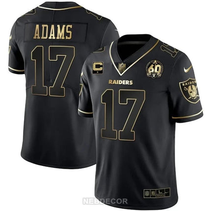 MEN'S RAIDERS 60TH SEASON PATCH GOLD & SPLIT JERSEY - ALL STITCHED LVRAI_KDZ - KINDOZY