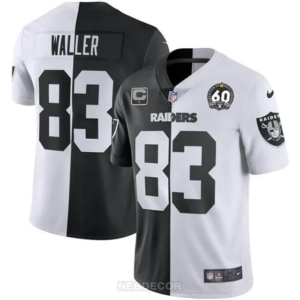 MEN'S RAIDERS 60TH SEASON PATCH GOLD & SPLIT JERSEY - ALL STITCHED LVRAI_KDZ - KINDOZY