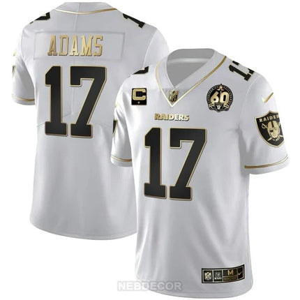 MEN'S RAIDERS 60TH SEASON PATCH GOLD & SPLIT JERSEY - ALL STITCHED LVRAI_KDZ - KINDOZY