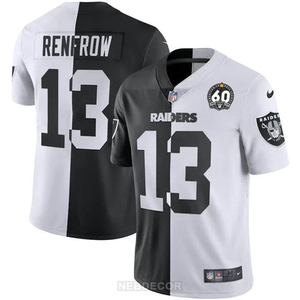 MEN'S RAIDERS 60TH SEASON PATCH GOLD & SPLIT JERSEY - ALL STITCHED LVRAI_KDZ - KINDOZY