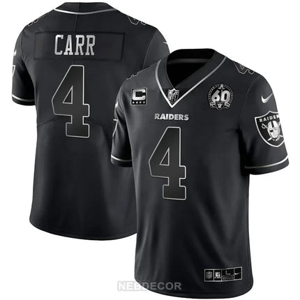 MEN'S RAIDERS 60TH SEASON PATCH GOLD & SPLIT JERSEY - ALL STITCHED LVRAI_KDZ - KINDOZY