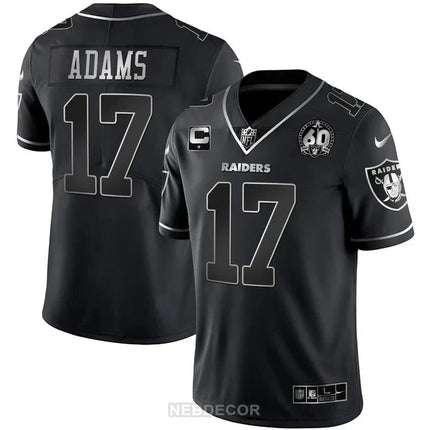 MEN'S RAIDERS 60TH SEASON PATCH GOLD & SPLIT JERSEY - ALL STITCHED LVRAI_KDZ - KINDOZY