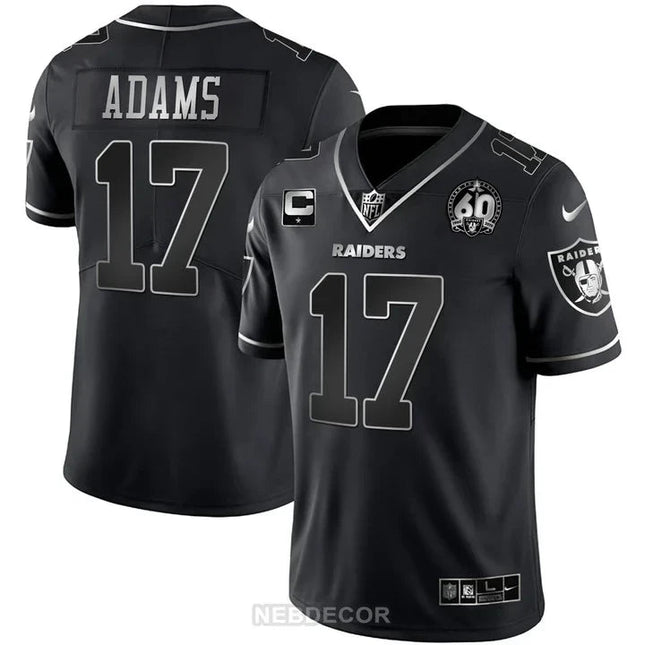 MEN'S RAIDERS 60TH SEASON PATCH GOLD & SPLIT JERSEY - ALL STITCHED LVRAI_KDZ - KINDOZY