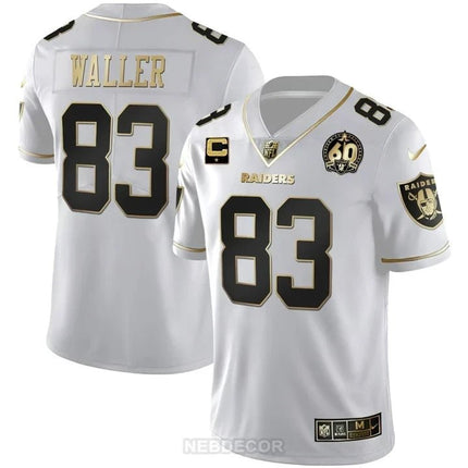 MEN'S RAIDERS 60TH SEASON PATCH GOLD & SPLIT JERSEY - ALL STITCHED LVRAI_KDZ - KINDOZY