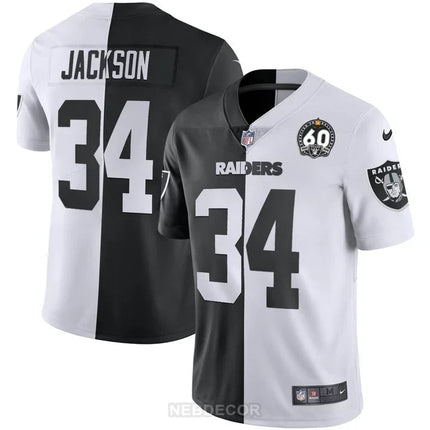 MEN'S RAIDERS 60TH SEASON PATCH GOLD & SPLIT JERSEY - ALL STITCHED LVRAI_KDZ - KINDOZY