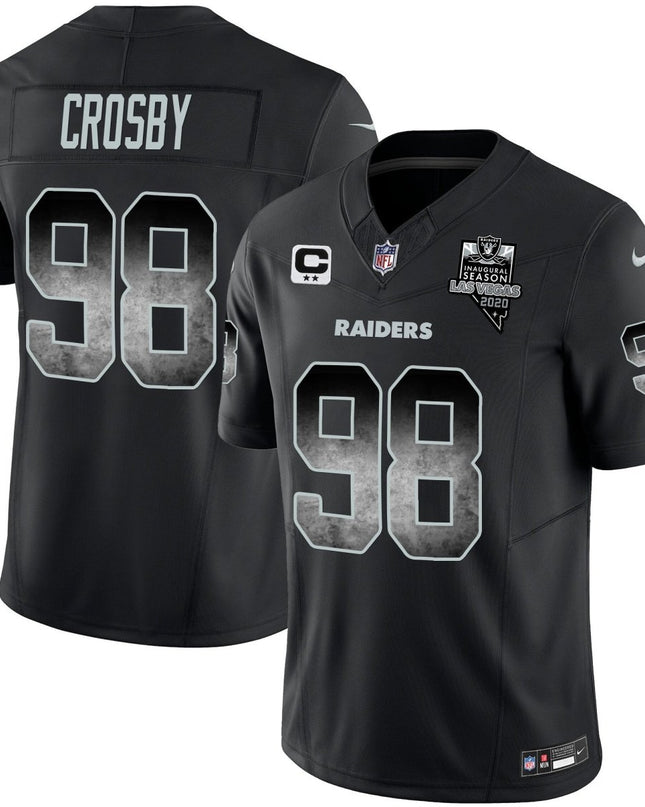 Men's Raiders Arch Smoke Vapor Jersey - All Stitched LVRAI_KDZ - KINDOZY