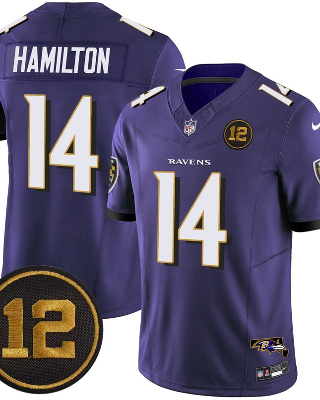 Men's Ravens Jacoby Jones Patch Vapor Limited Jersey - All Stitched BALRAV_KDZ - KINDOZY