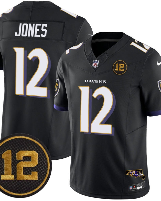 Men's Ravens Jacoby Jones Patch Vapor Limited Jersey - All Stitched BALRAV_KDZ - KINDOZY