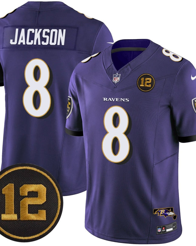 Men's Ravens Jacoby Jones Patch Vapor Limited Jersey - All Stitched BALRAV_KDZ - KINDOZY