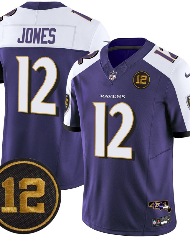 Men's Ravens Jacoby Jones Patch Vapor Limited Jersey - All Stitched BALRAV_KDZ - KINDOZY