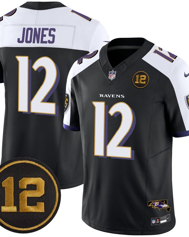 Men's Ravens Jacoby Jones Patch Vapor Limited Jersey - All Stitched BALRAV_KDZ - KINDOZY
