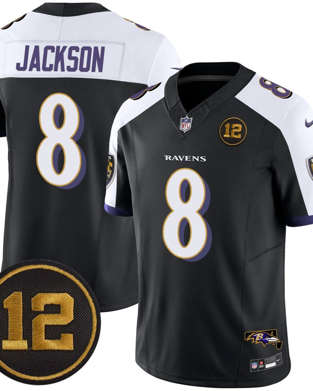 Men's Ravens Jacoby Jones Patch Vapor Limited Jersey - All Stitched BALRAV_KDZ - KINDOZY