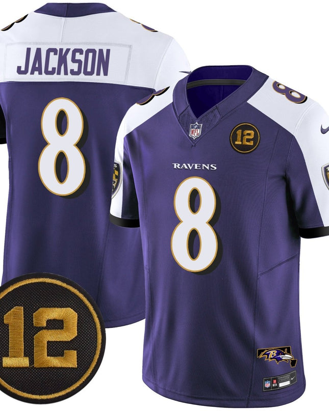 Men's Ravens Jacoby Jones Patch Vapor Limited Jersey - All Stitched BALRAV_KDZ - KINDOZY