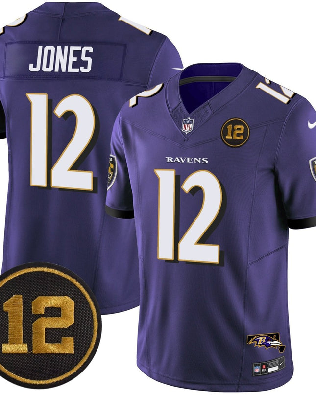 Men's Ravens Jacoby Jones Patch Vapor Limited Jersey - All Stitched BALRAV_KDZ - KINDOZY