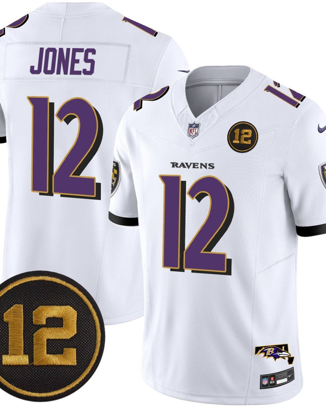 Men's Ravens Jacoby Jones Patch Vapor Limited Jersey - All Stitched BALRAV_KDZ - KINDOZY