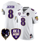 Lamar Jackson - 8 / White / S