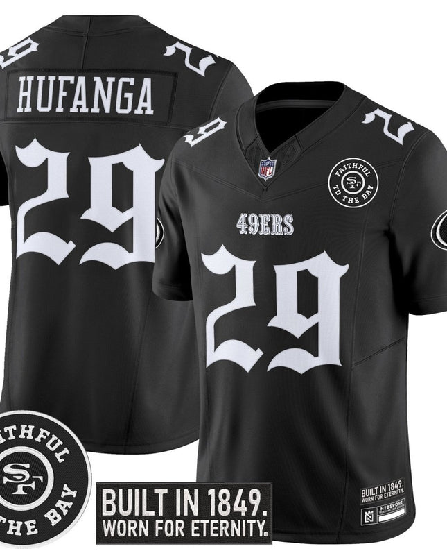 Men's San Francisco 49ers 'Fog City Gothic Edition' Vapor Limited Jersey - All Stitched SF49_KDZ - KINDOZY