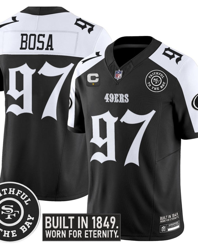 Men's San Francisco 49ers 'Fog City Gothic Edition' Vapor Limited Jersey - All Stitched SF49_KDZ - KINDOZY