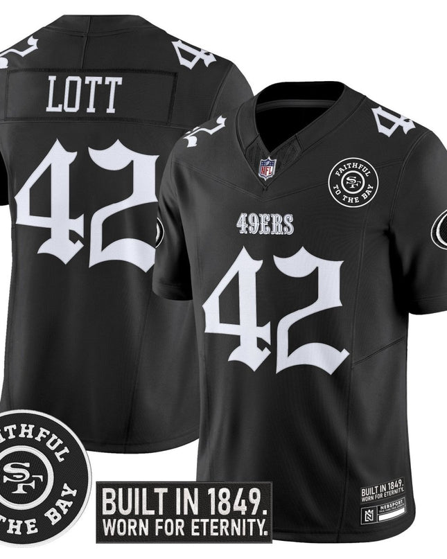 Men's San Francisco 49ers 'Fog City Gothic Edition' Vapor Limited Jersey - All Stitched SF49_KDZ - KINDOZY