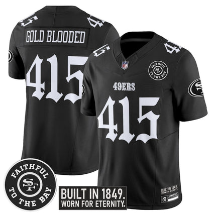 Men's San Francisco 49ers 'Fog City Gothic Edition' Vapor Limited Jersey - All Stitched SF49_KDZ - KINDOZY