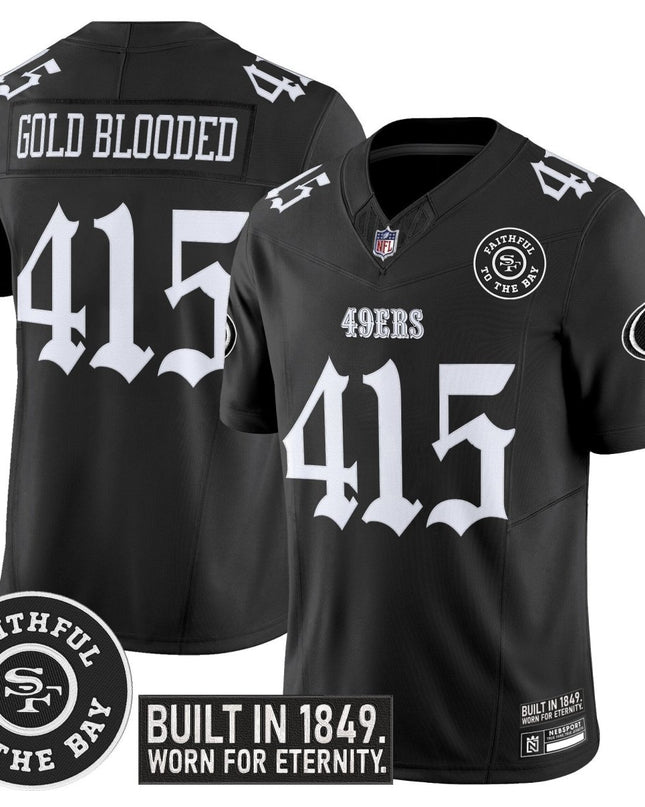 Men's San Francisco 49ers 'Fog City Gothic Edition' Vapor Limited Jersey - All Stitched SF49_KDZ - KINDOZY