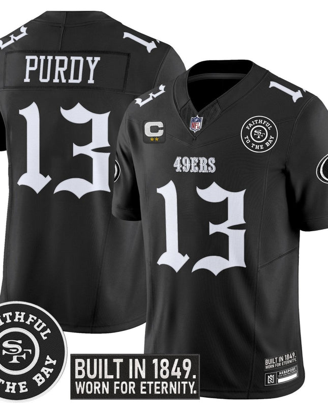 Men's San Francisco 49ers 'Fog City Gothic Edition' Vapor Limited Jersey - All Stitched SF49_KDZ - KINDOZY