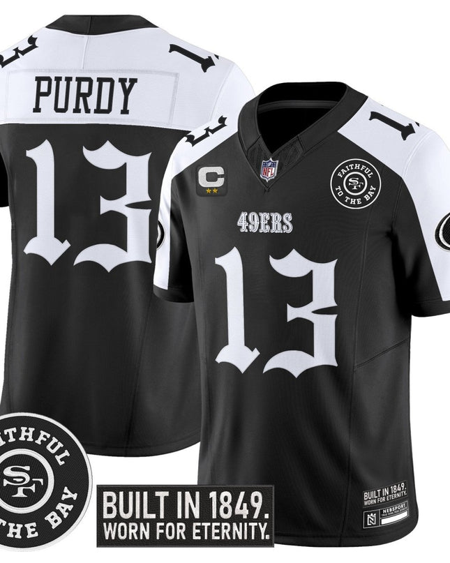 Men's San Francisco 49ers 'Fog City Gothic Edition' Vapor Limited Jersey - All Stitched SF49_KDZ - KINDOZY