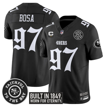 Men's San Francisco 49ers 'Fog City Gothic Edition' Vapor Limited Jersey - All Stitched SF49_KDZ - KINDOZY