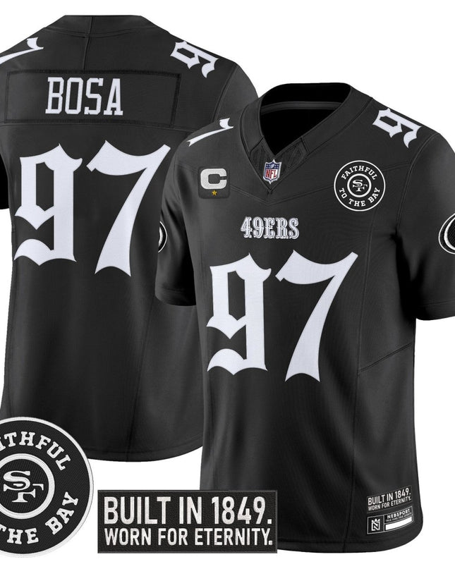 Men's San Francisco 49ers 'Fog City Gothic Edition' Vapor Limited Jersey - All Stitched SF49_KDZ - KINDOZY