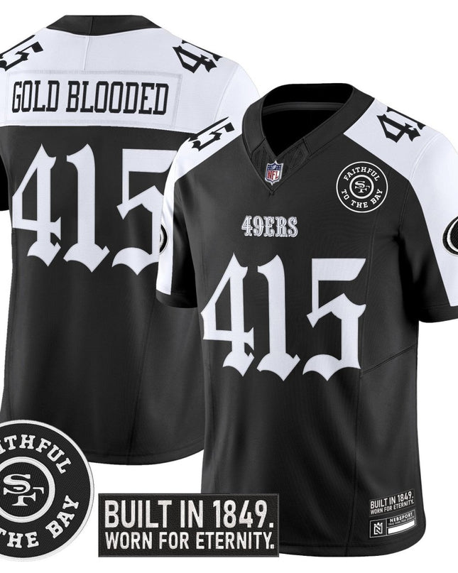 Men's San Francisco 49ers 'Fog City Gothic Edition' Vapor Limited Jersey - All Stitched SF49_KDZ - KINDOZY