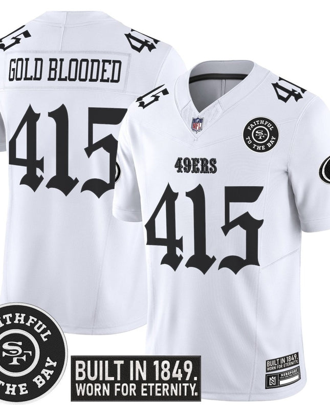 Men's San Francisco 49ers 'Fog City Gothic Edition' Vapor Limited Jersey - All Stitched SF49_KDZ - KINDOZY