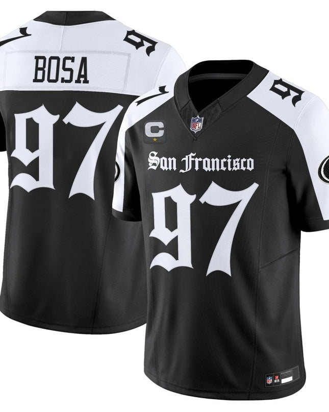 Men's San Francisco 49ers 'Gothic Edition' Vapor Limited Jersey - All Stitched SF49_KDZ - KINDOZY