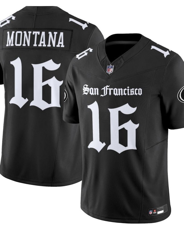 Men's San Francisco 49ers 'Gothic Edition' Vapor Limited Jersey - All Stitched SF49_KDZ - KINDOZY