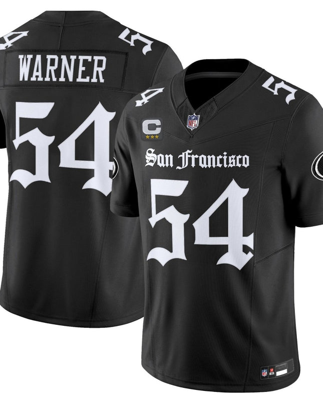 Men's San Francisco 49ers 'Gothic Edition' Vapor Limited Jersey - All Stitched SF49_KDZ - KINDOZY