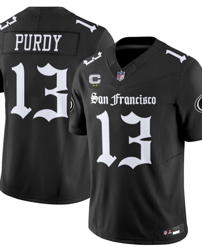 Men's San Francisco 49ers 'Gothic Edition' Vapor Limited Jersey - All Stitched SF49_KDZ - KINDOZY