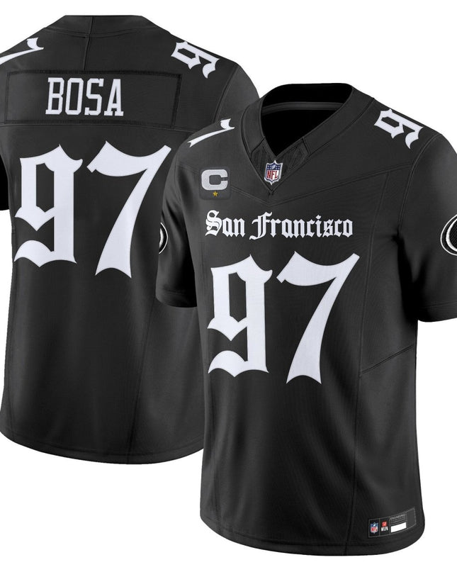 Men's San Francisco 49ers 'Gothic Edition' Vapor Limited Jersey - All Stitched SF49_KDZ - KINDOZY
