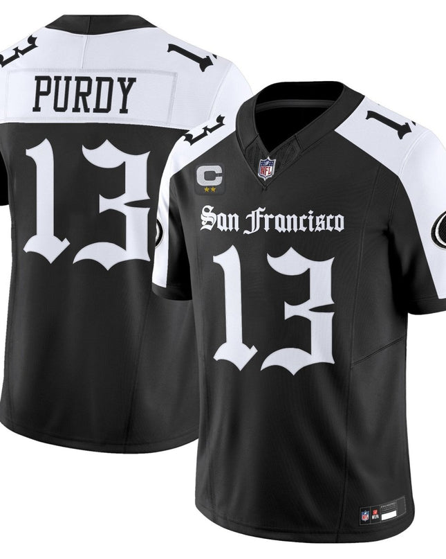 Men's San Francisco 49ers 'Gothic Edition' Vapor Limited Jersey - All Stitched SF49_KDZ - KINDOZY