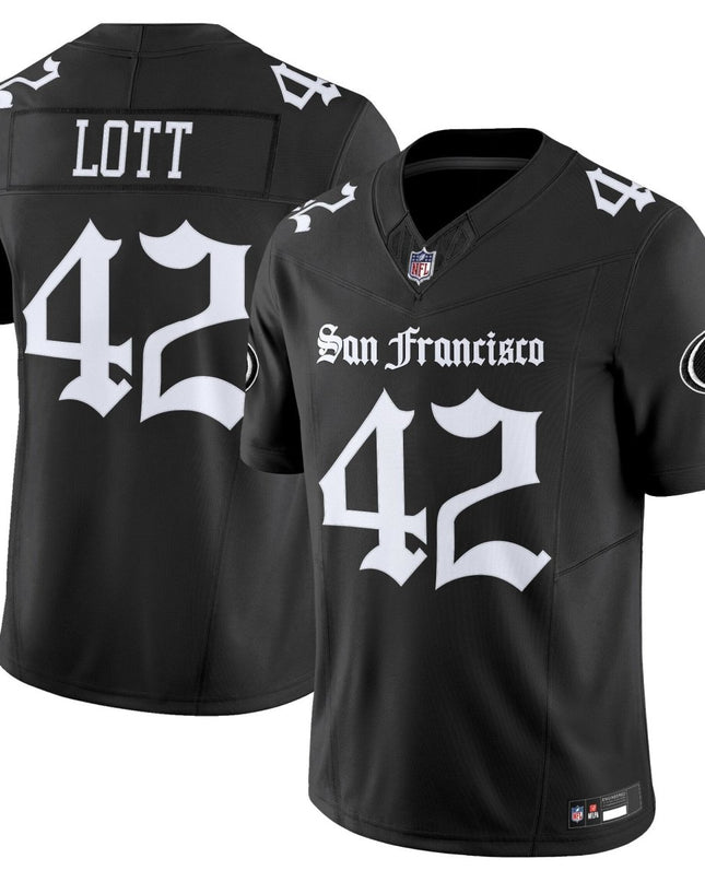 Men's San Francisco 49ers 'Gothic Edition' Vapor Limited Jersey - All Stitched SF49_KDZ - KINDOZY