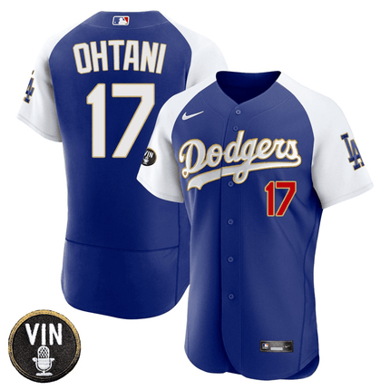 Men's Shohei Ohtani Los Angeles Dodgers Vin Scully Patch Jersey - All Stitched - KINDOZY