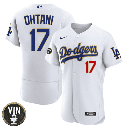 Men's Shohei Ohtani Los Angeles Dodgers Vin Scully Patch Jersey - All Stitched - KINDOZY