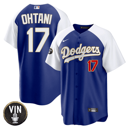 Men's Shohei Ohtani Los Angeles Dodgers Vin Scully Patch Jersey - All Stitched - KINDOZY