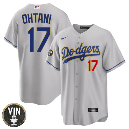 Men's Shohei Ohtani Los Angeles Dodgers Vin Scully Patch Jersey - All Stitched - KINDOZY