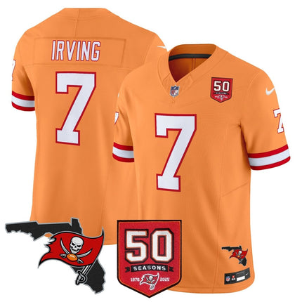 Men's Tampa Bay Buccaneers 50th Season Patch Vapor Limited Jersey - All Stitched TBBUC_KDZ - KINDOZY