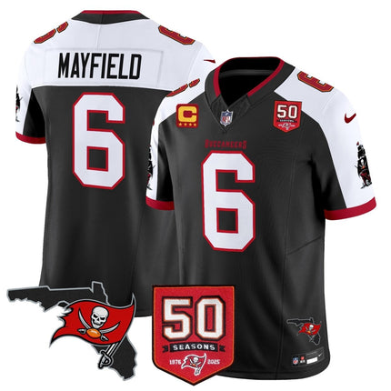 Men's Tampa Bay Buccaneers 50th Season Patch Vapor Limited Jersey - All Stitched TBBUC_KDZ - KINDOZY